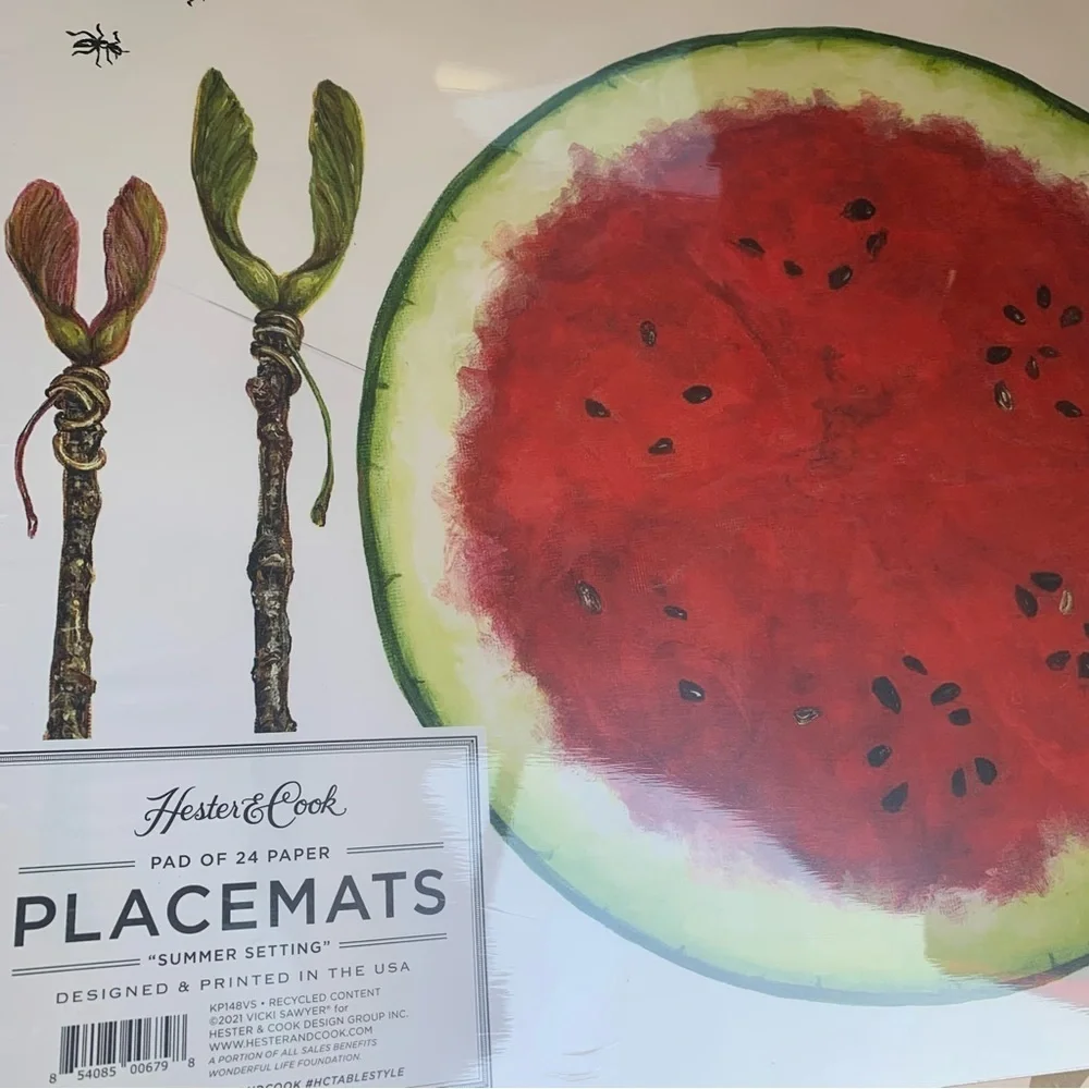 Hester & Cook Summer Setting Placemat Watermelon!